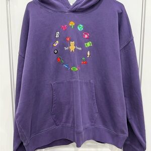 Teddy Fresh purple Hoodie with Colorful Embroidery